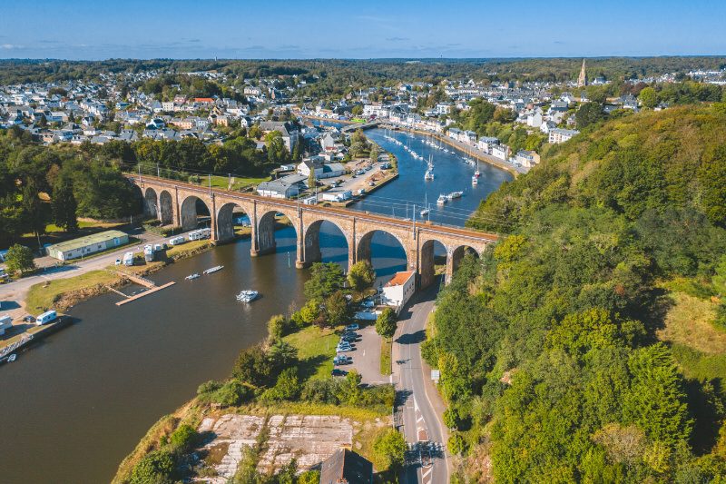 ©Thibault Poriel-LBST - Vue aérienne du Blavet et d'Hennebont